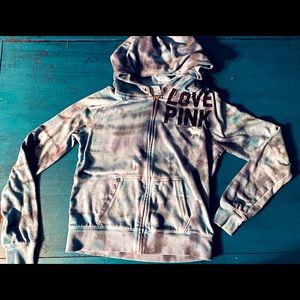 Custom dye small vs pink hoodie